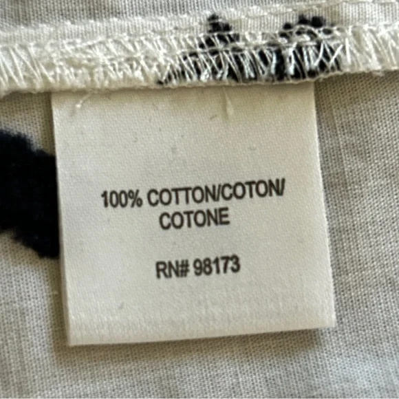 W by Worth White Dragonfly Print Cotton Tunic Top Size L - Picture 5 of 8